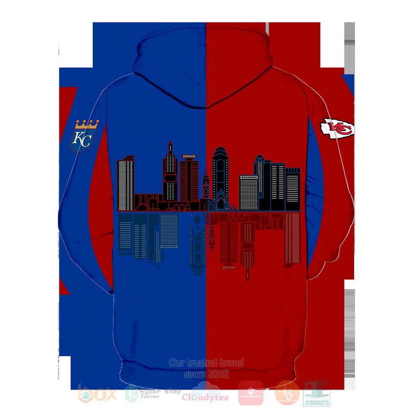 BEST Kansas City Chiefs NFL & Kansas City Royals MLB 3D T-Shirt, Hoodies 2 Kansas City Chiefs NFL Kansas City Royals MLB 3D Hoodie Shirt 1
