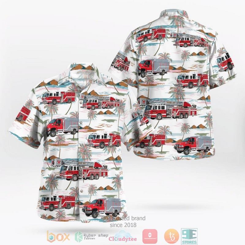 NEW Kansas Dodge City Fire Department Station 1 Hawaii Shirt word3