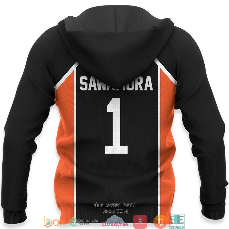 Karasuno Daichi Sawamura Num 1 Haikyuu Anime 3d Hoodie Bomber jacket 1 2 3 4