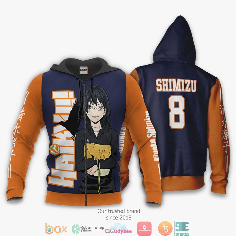 Karasuno Kiyoko Shimizu Haikyuu Anime Merch 3d Hoodie Bomber jacket