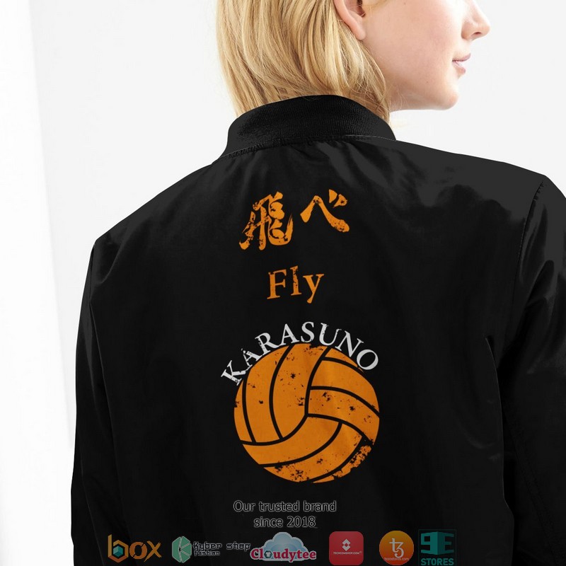 Karasuno Rally Bomber Jacket word1