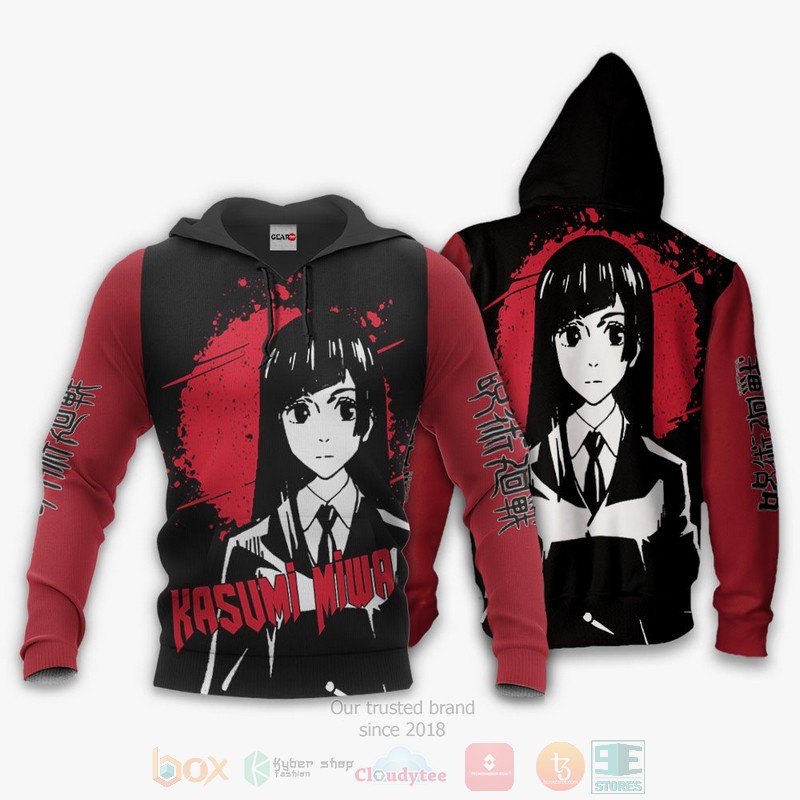 BEST Anime Kasumi Miwa Custom Jujutsu Kaisen All Over Print Hoodie-Bomber Jacket 3 Kasumi Miwa Custom Jujutsu Kaisen Anime 3D Hoodie Bomber Jacket 1 2