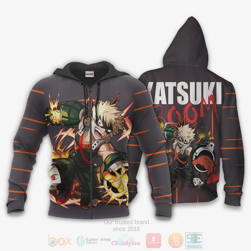 BEST Anime Katsuki Bakugo Dynamight My Hero Academia All Over Print Hoodie-Bomber Jacket 1 Katsuki Bakugo Dynamight My Hero Academia Anime 3D Hoodie Bomber Jacket