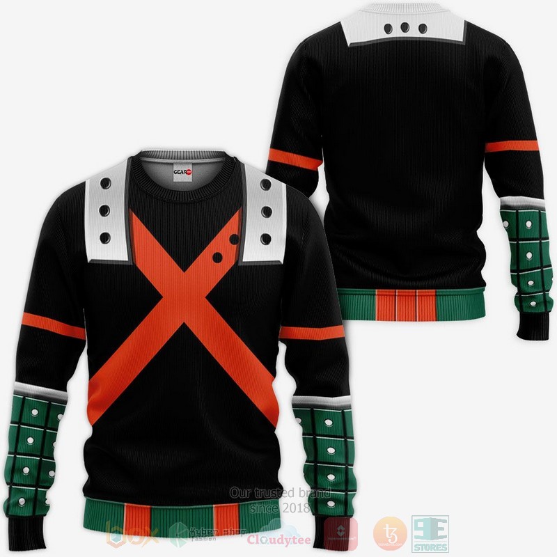 BEST Anime Katsuki Bakugo Uniform Costume Hero My Hero Academia All Over Print Hoodie-Bomber Jacket 2 Katsuki Bakugo Uniform Costume Hero My Hero Academia Anime 3D Hoodie Bomber Jacket 1