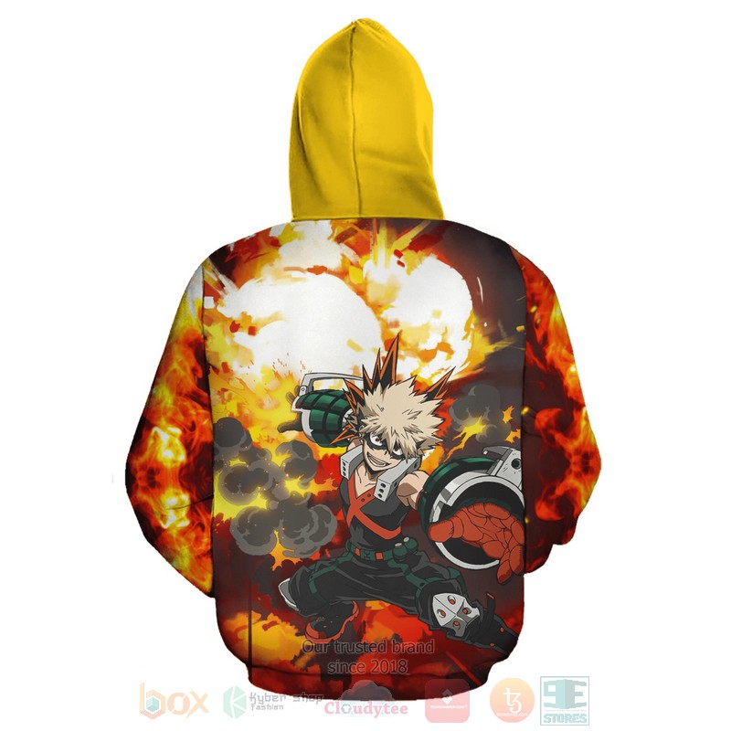 Katsuki Bakugou My Hero Academia Anime 3D Zip Hoodie 1