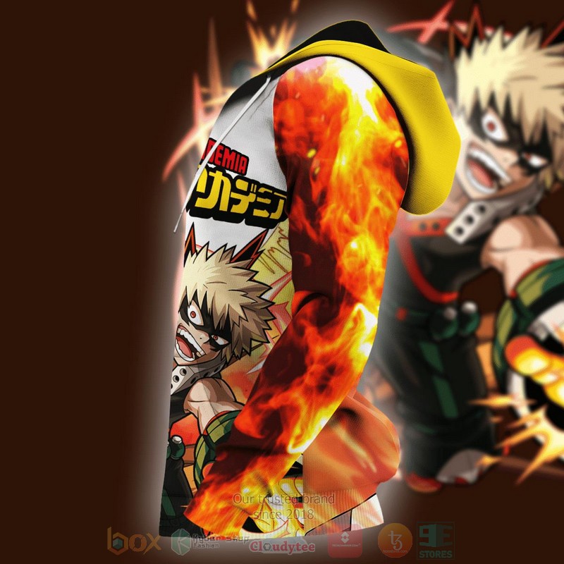 BEST Anime Katsuki Bakugou My Hero Academia All Over Print 3D Zip Hoodie 4 Katsuki Bakugou My Hero Academia Anime 3D Zip Hoodie 1 2 3