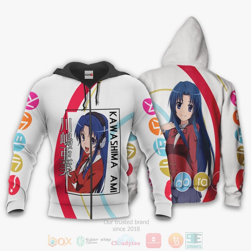 BEST Anime Kawashima Ami Custom Toradora All Over Print Hoodie-Bomber Jacket 1 Kawashima Ami Custom Toradora Anime 3D Hoodie Bomber Jacket