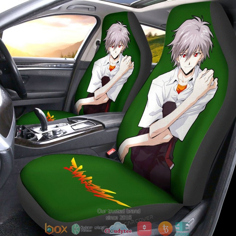 Kaworu Nagisa Neon Genesis Evangelion Anime Car Seat Cover 2 Kaworu Nagisa Neon Genesis Evangelion Anime Car Seat Cover 1