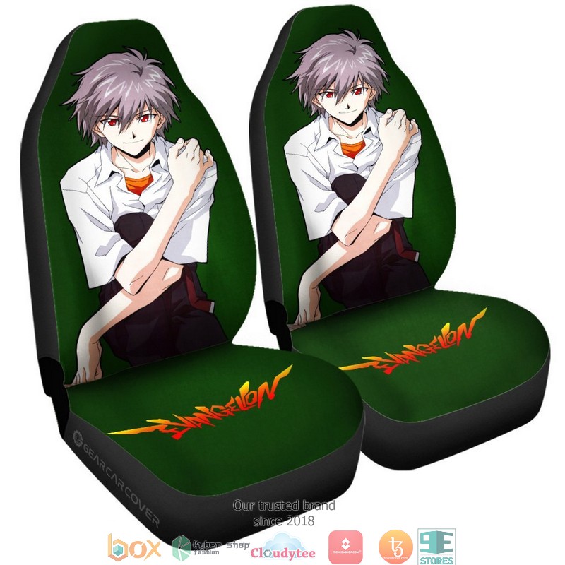Kaworu Nagisa Neon Genesis Evangelion Anime Car Seat Cover 4 Kaworu Nagisa Neon Genesis Evangelion Anime Car Seat Cover 1 2 3