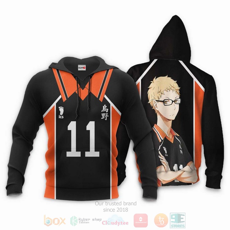 BEST Anime Kei Tsukishima Karasuno Haikyuu Costume All Over Print 3D Hoodie, Shirts 4 Kei Tsukishima Karasuno Haikyuu Anime Costume 3D Hoodie Shirt 1 2 3
