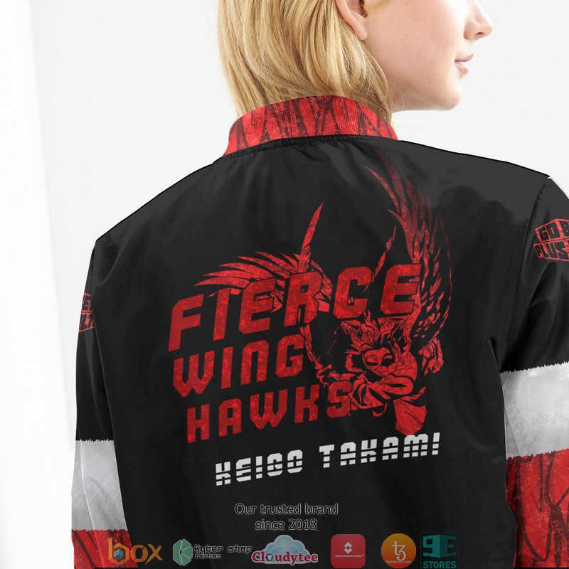 Keigo Takami Hawks Bomber Jacket word1