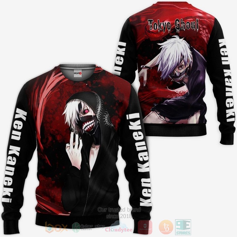 BEST Anime Ken Kaneki Tokyo Ghoul All Over Print Hoodie-Bomber Jacket 2 Ken Kaneki Tokyo Ghoul Anime 3D Hoodie Bomber Jacket 1