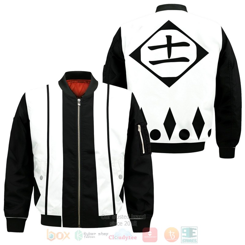 BEST Anime Kenpachi Zaraki Costume Bleach All Over Print Hoodie-Bomber Jacket 4 Kenpachi Zaraki Costume Bleach Anime 3D Hoodie Bomber Jacket 1 2 3