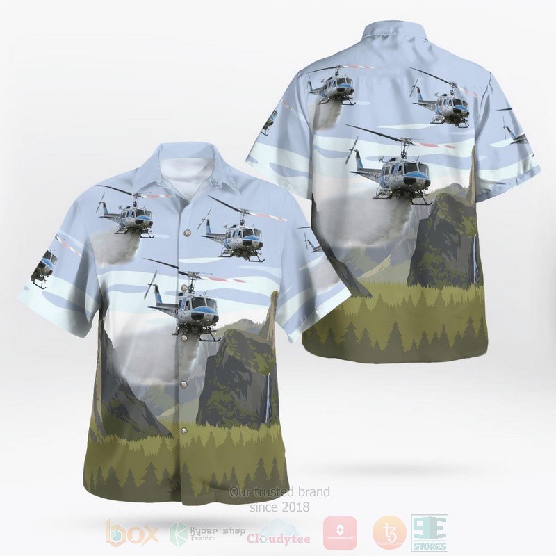 Kern County Fire Department Bell 205 Hawaiian Shirt