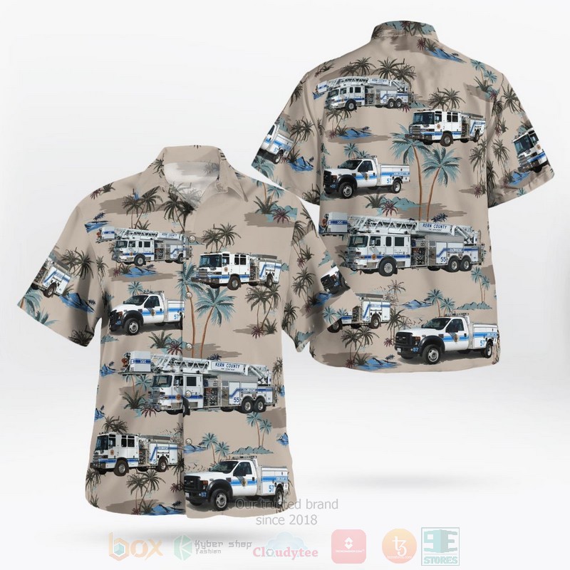 BEST Kern County Fire Department Grey 3D Aloha Shirt 3 Kern County Fire Department Grey Hawaiian Shirt