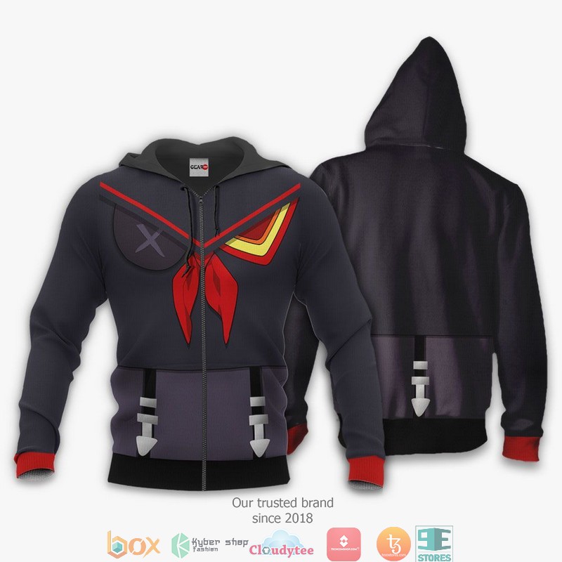 Kill La Kill Ryuko Matoi Anime Black 3d Hoodie Bomber jacket