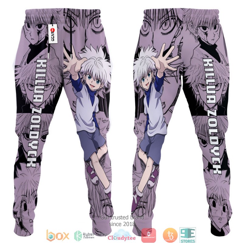 Killua Zoldyck Anime HxH Mix Manga Sweatpants 3 Killua Zoldyck Anime HxH Mix Manga Sweatpants 1 2