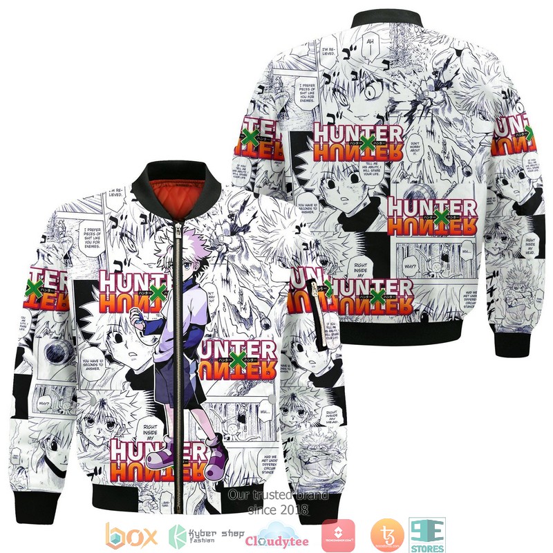 Killua Zoldyck HxH Anime Mixed Manga 3d Hoodie Bomber jacket 1 2 3