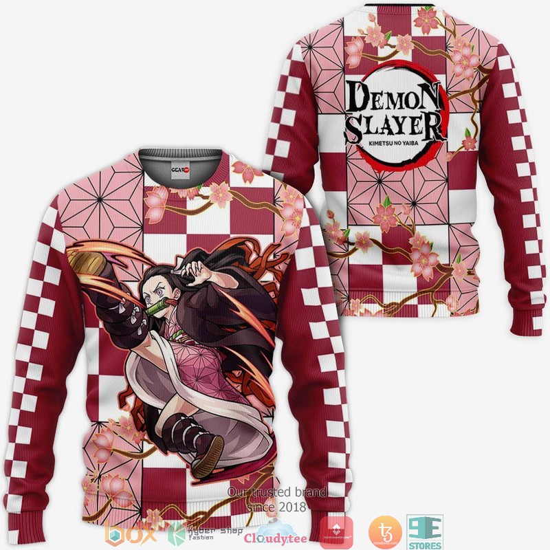 Kimetsu Nezuko Anime 3d Hoodie, Bomber jacket 2 Kimetsu Nezuko Anime 3d Hoodie Bomber jacket 1