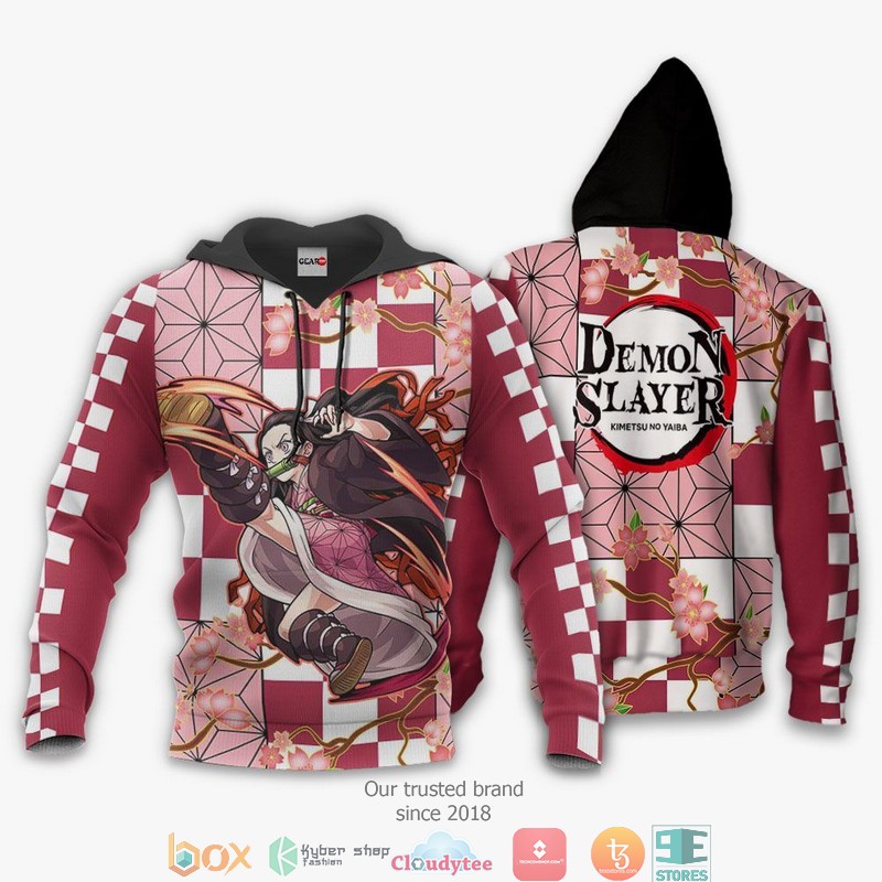 Kimetsu Nezuko Anime 3d Hoodie, Bomber jacket 3 Kimetsu Nezuko Anime 3d Hoodie Bomber jacket 1 2
