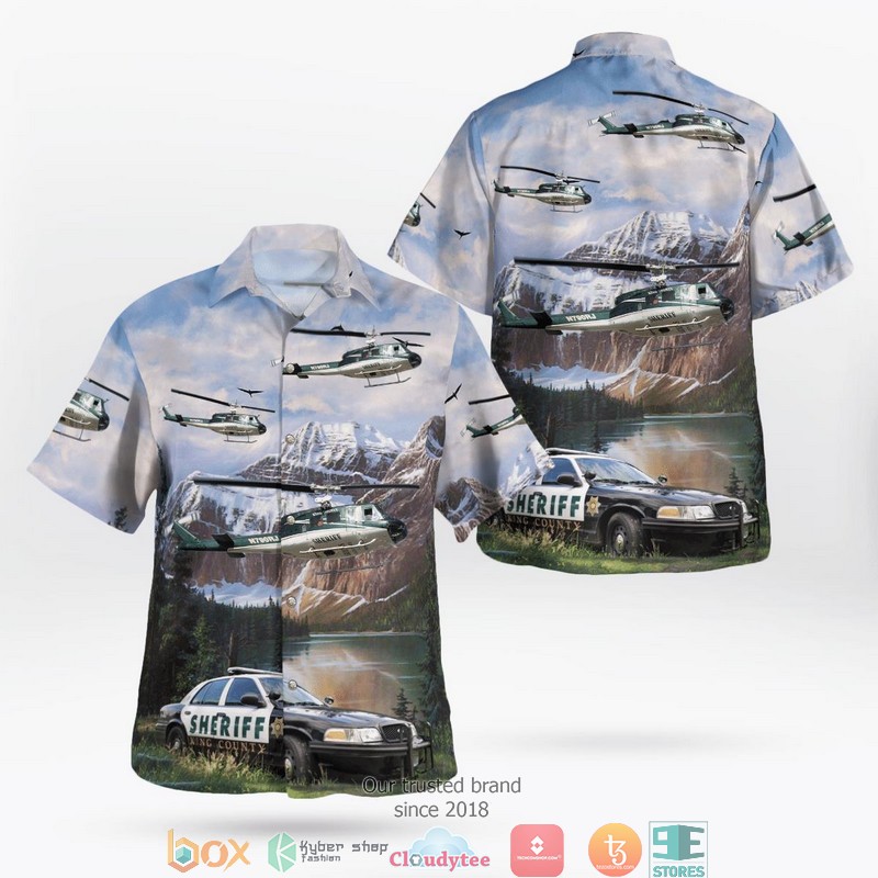 King County Sheriff Bell UH 1H Iroquois Car 3D Hawaii Shirt