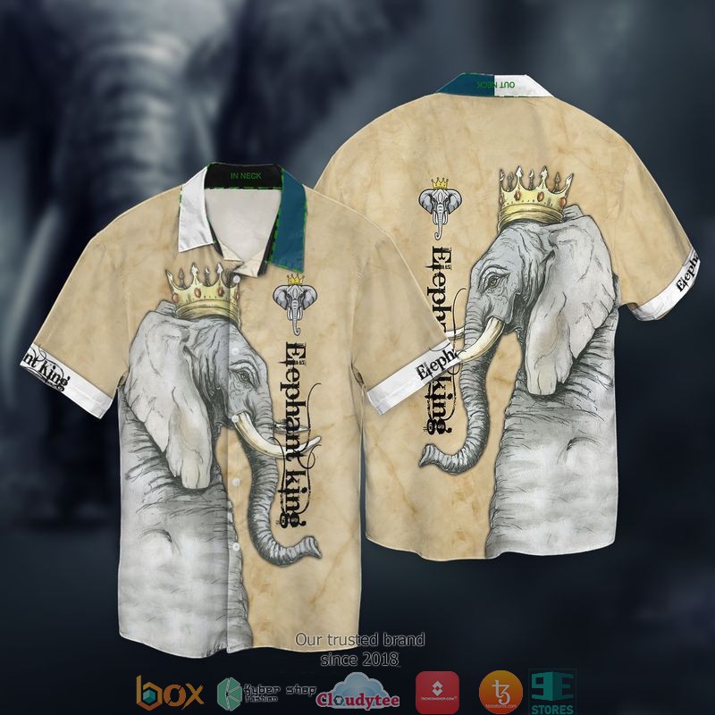 King Elephant Short Sleeve Hawaiian Shirt 1 King Elephant Short Sleeve Hawaiian Shirt