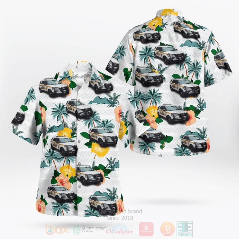 BEST Kingston, Ulster County, New York, Ulster County Sheriff Office Ford Explorer 3D Aloha Shirt word1