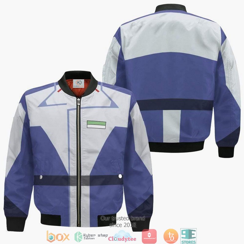 Kira Yamato Mobile Suit Gundam Anime blue 3D Bomber jacket