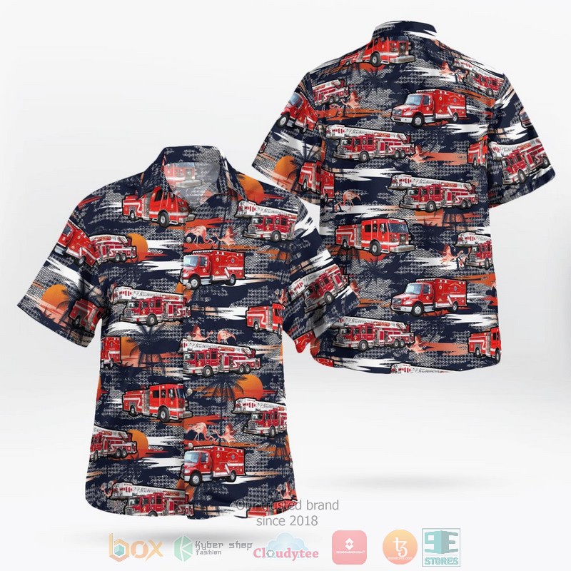 Kissimmee Osceola County Florida City of Kissimmee Fire Department Hawaiian Shirt