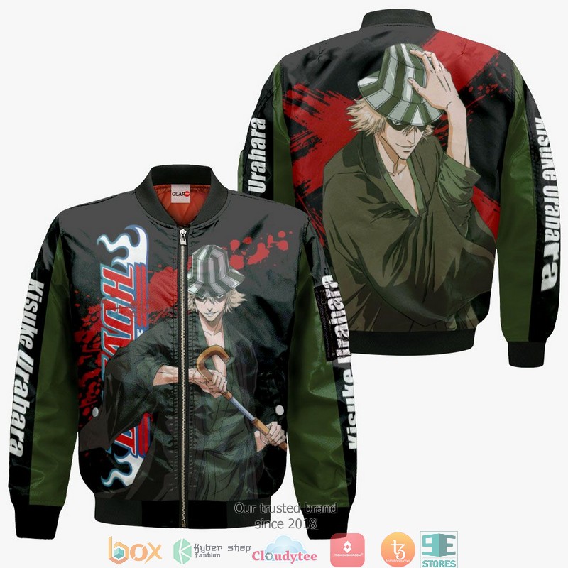 Kisuke Urahara BL Anime 3d Hoodie, Bomber jacket 4 Kisuke Urahara BL Anime 3d Hoodie Bomber jacket 1 2 3
