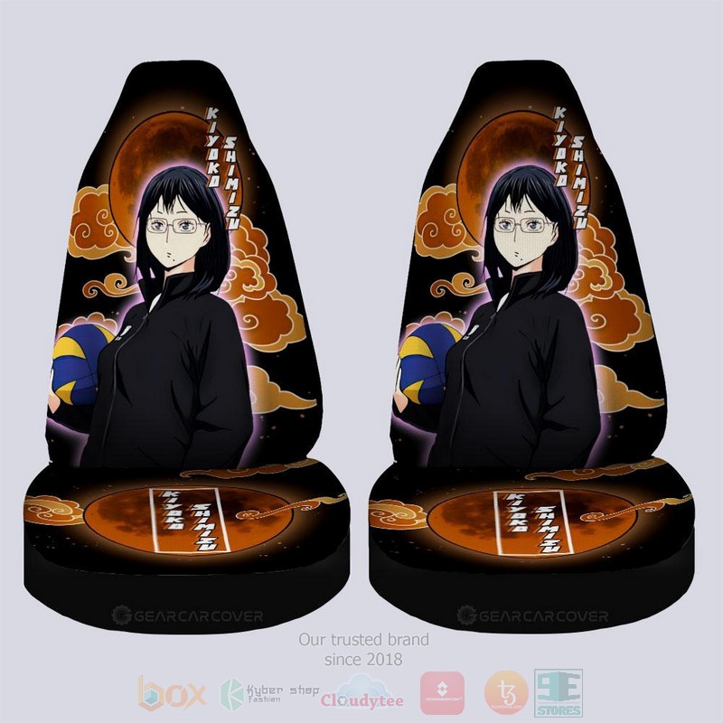 BEST-Anime Kiyoko Shimizu Haikyuu Luxury Car Seat Covers 3 Kiyoko Shimizu Haikyuu Anime Car Seat Cover 1 2