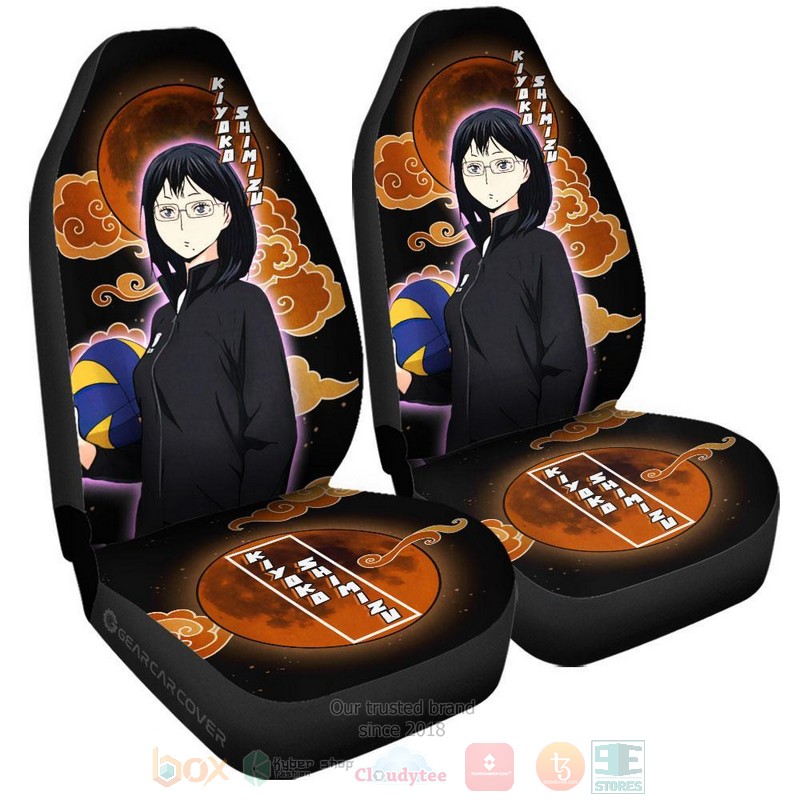 BEST-Anime Kiyoko Shimizu Haikyuu Luxury Car Seat Covers 4 Kiyoko Shimizu Haikyuu Anime Car Seat Cover 1 2 3