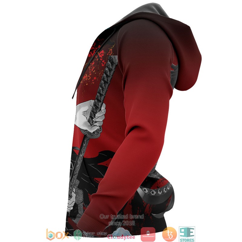 Kokushibo Kimetsu Anime Merch Japan Art 3d Hoodie Bomber jacket 1 2 3 4 5