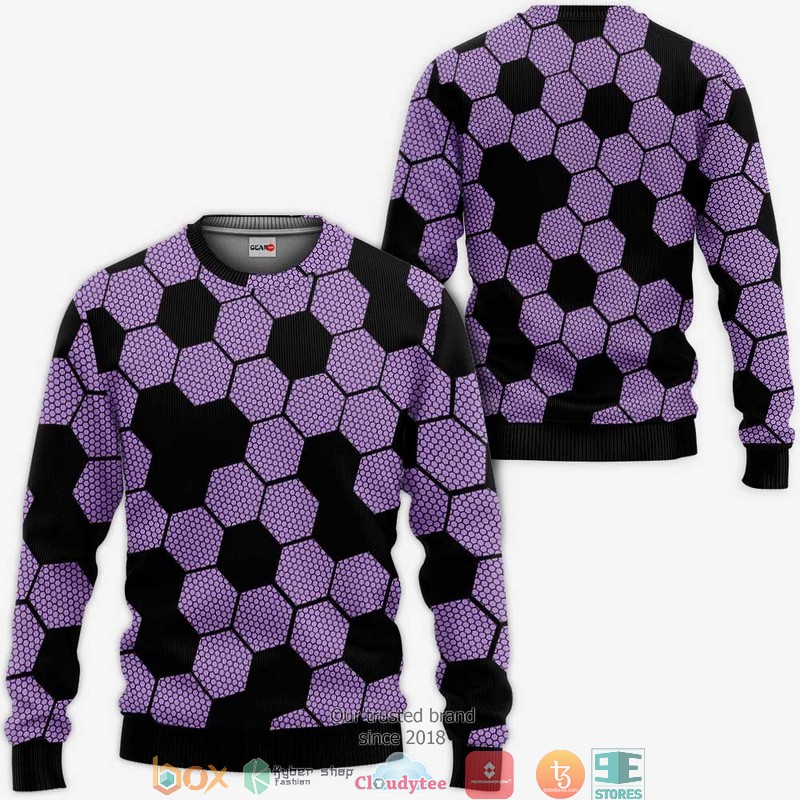 Kokushibou Kimetsu Anime 3d Hoodie, Bomber jacket 2 Kokushibou Kimetsu Anime 3d Hoodie Bomber jacket 1