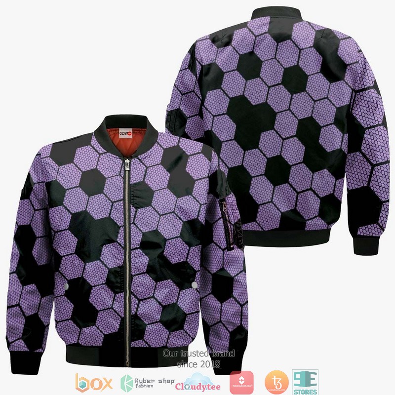 Kokushibou Kimetsu Anime 3d Hoodie, Bomber jacket 4 Kokushibou Kimetsu Anime 3d Hoodie Bomber jacket 1 2 3