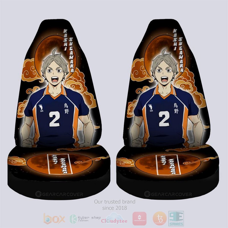 BEST-Anime Koshi Sugawara Haikyuu Luxury Car Seat Covers 4 Koshi Sugawara Haikyuu Anime Car Seat Cover 1 2 3