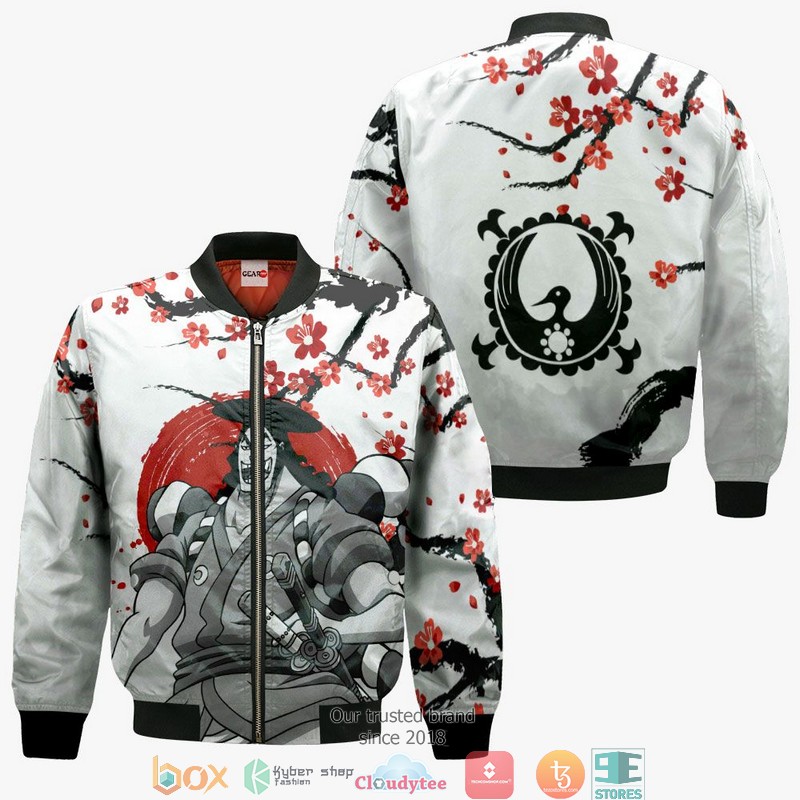 Kozuki Oden Japan One Piece Anime 3d Hoodie, Bomber jacket 4 Kozuki Oden Japan One Piece Anime 3d Hoodie Bomber jacket 1 2 3