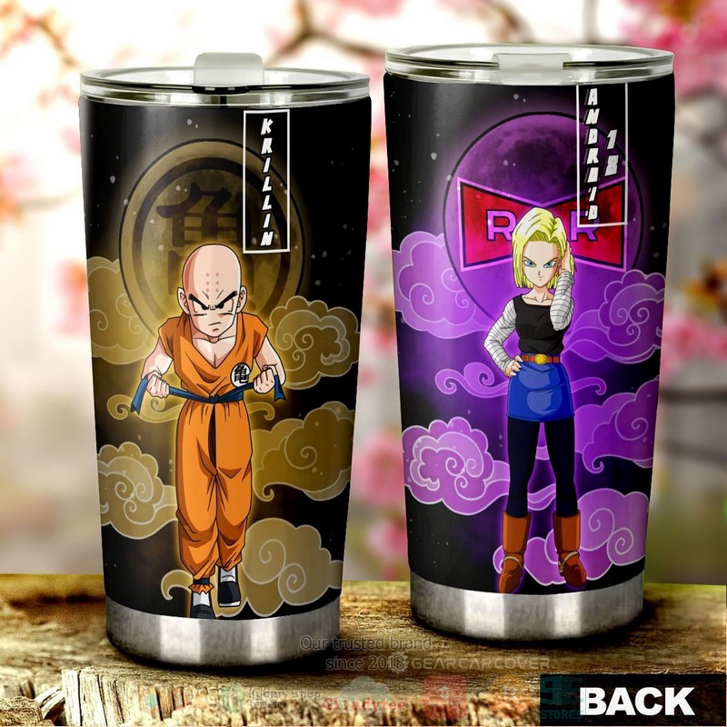 Krillin And Android 18 Dragon Ball Anime Tumbler