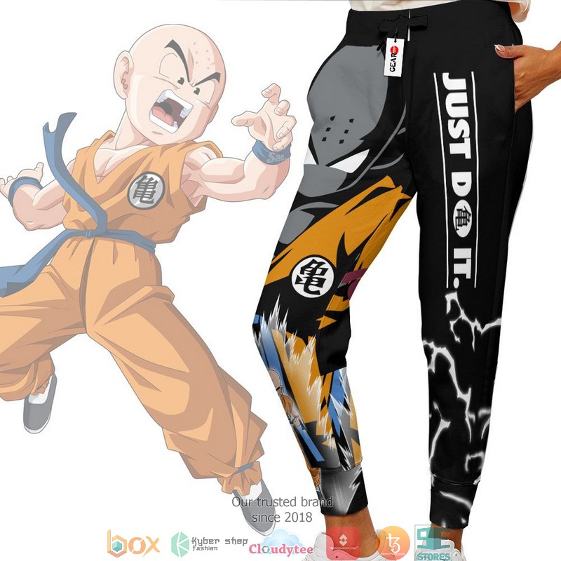 Krillin Just Do It Dragon Ball Anime Sweatpants 1
