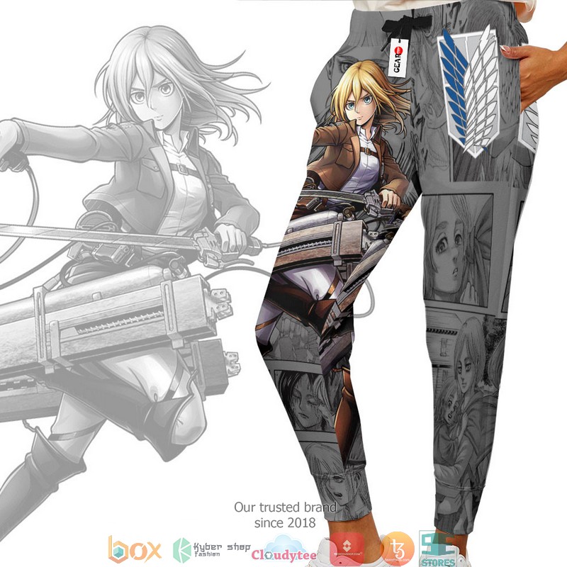 Krista Lenz Attack On Titan Anime Merch Manga Style Sweatpants 1