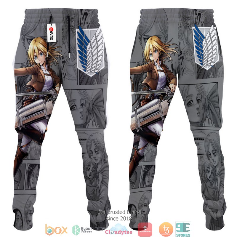 Krista Lenz Attack On Titan Anime Merch Manga Style Sweatpants 3 Krista Lenz Attack On Titan Anime Merch Manga Style Sweatpants 1 2
