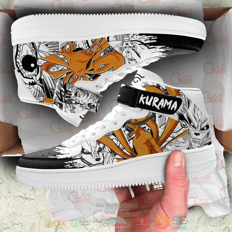 NEW Kurama Anime Mix Manga High Top Air Force Shoes 4 Kurama Anime Mix Manga High Air Force Shoes 1 2 3