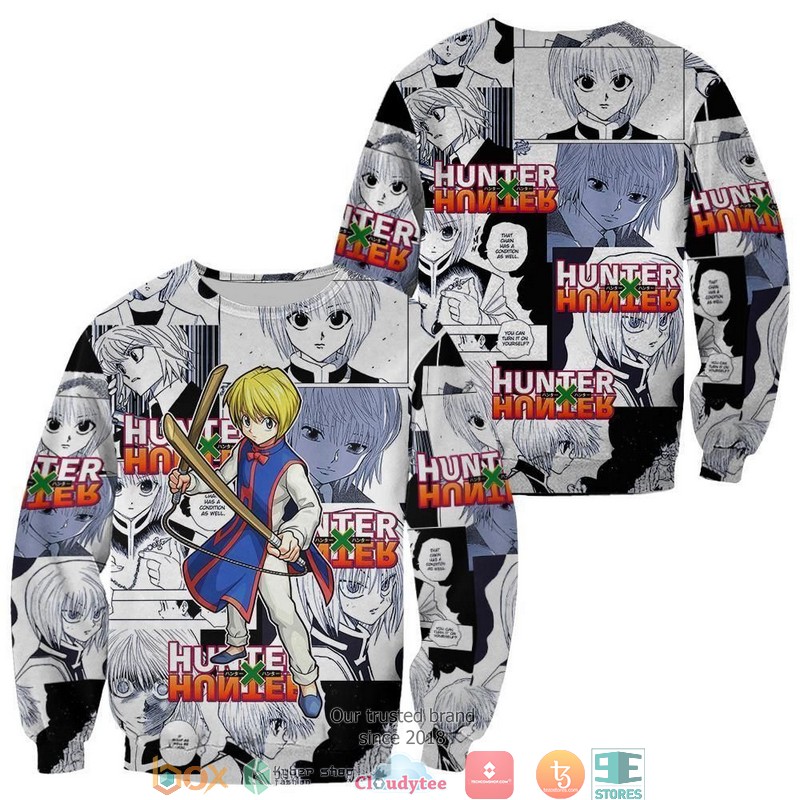 Kurapika Sweater HxH Anime Manga 3d Hoodie, Bomber jacket 2 Kurapika Sweater HxH Anime Manga 3d Hoodie Bomber jacket 1