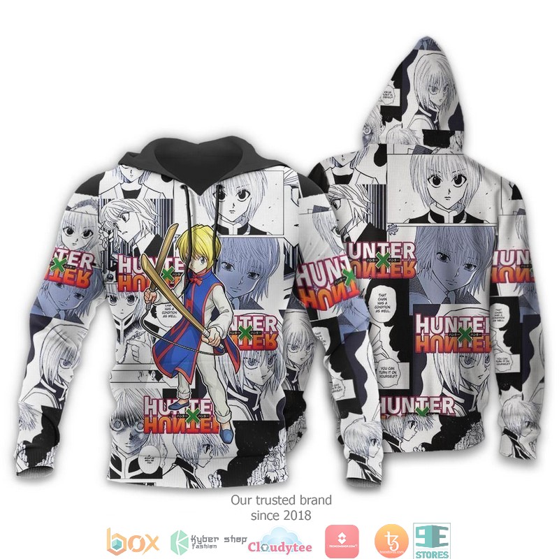 Kurapika Sweater HxH Anime Manga 3d Hoodie, Bomber jacket 3 Kurapika Sweater HxH Anime Manga 3d Hoodie Bomber jacket 1 2
