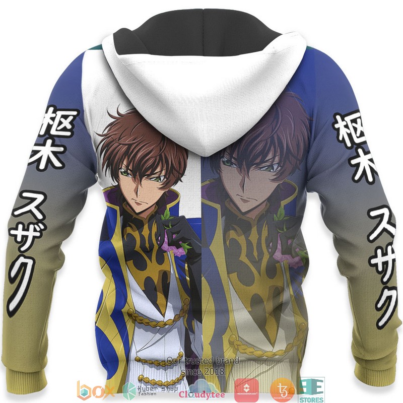 Kururugi Suzaku Code Geass Anime Merch 3d Hoodie Bomber jacket 1 2 3 4