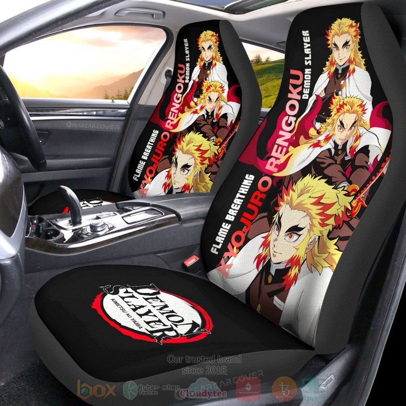 Kyojuro Rengoku Demon Slayer Anime Car Seat Cover 1