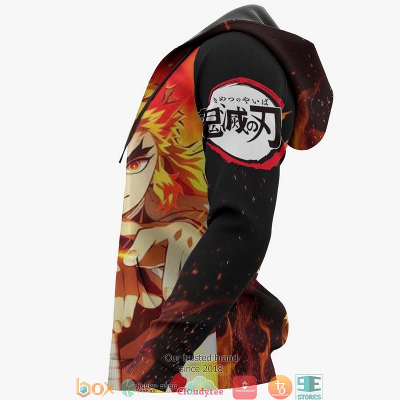 Kyojuro Rengoku Kimetsu Anime 3d Hoodie Bomber jacket 1 2 3 4 5