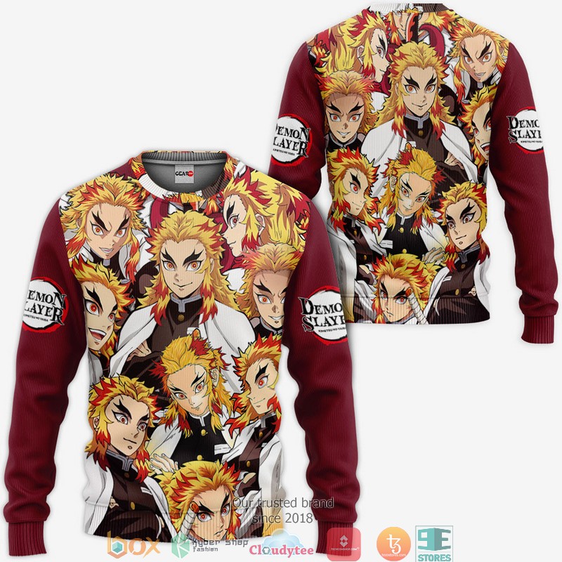 Kyojuro Rengoku Kimetsu Anime Merch 3d Hoodie, Bomber jacket 2 Kyojuro Rengoku Kimetsu Anime Merch 3d Hoodie Bomber jacket 1