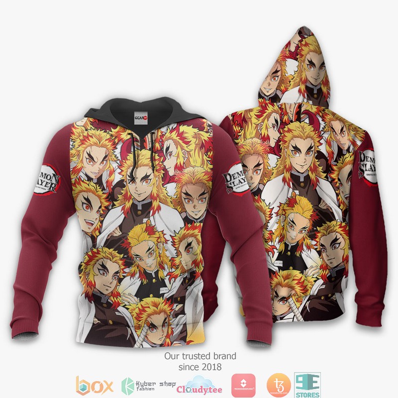 Kyojuro Rengoku Kimetsu Anime Merch 3d Hoodie, Bomber jacket 3 Kyojuro Rengoku Kimetsu Anime Merch 3d Hoodie Bomber jacket 1 2