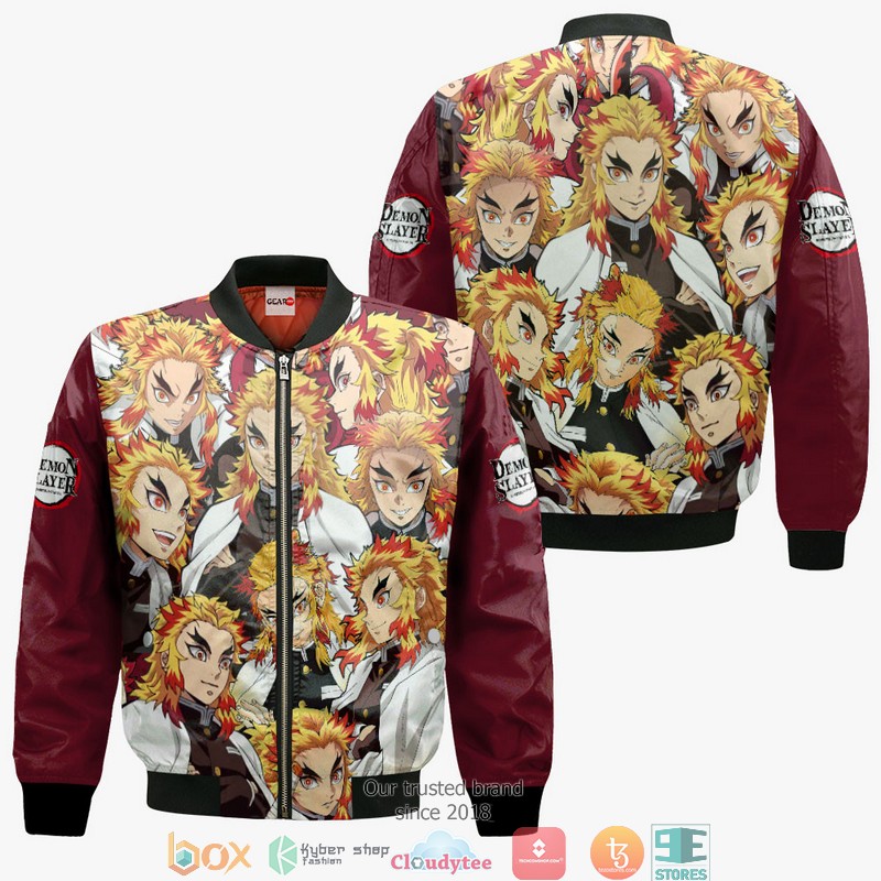 Kyojuro Rengoku Kimetsu Anime Merch 3d Hoodie, Bomber jacket 4 Kyojuro Rengoku Kimetsu Anime Merch 3d Hoodie Bomber jacket 1 2 3
